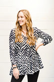 Long Sleeve Button Front Tunic