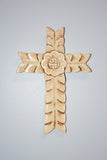 Wooden Flower Cross