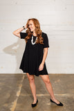 Short Black Swing Dress