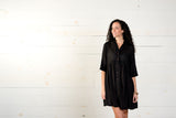 Roll Sleeve Swing Dress