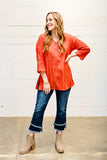 3/4 Sleeve V-neck Tunic