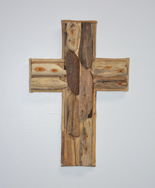 Driftwood Cross 12"