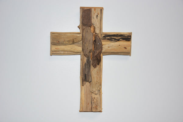 Driftwood Cross 16"