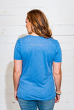 Ladies Teach Peace T-Shirt - Medium Blue