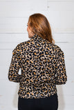 Leopard Print Long Sleeve Knit Top