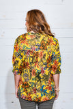 Yellow Print Floral Top