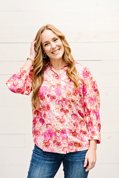 Pink Embroidered Blouse