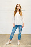 Embroidered Pull On Daisy Jean