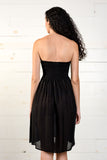 Black Midi Smocked Skirt/Dress